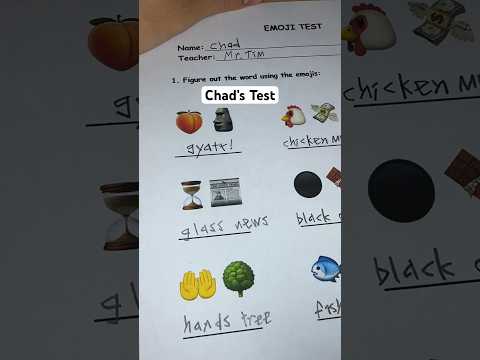 Grading Chad’s test… #asmr #school #teacher #test #quiz #emojichallenge