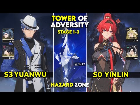 S0R1 Jiyan & S3 Yuanwu x S0 Yinlin | TOA Hazard Zone - 18 Crests | Wuthering Waves.