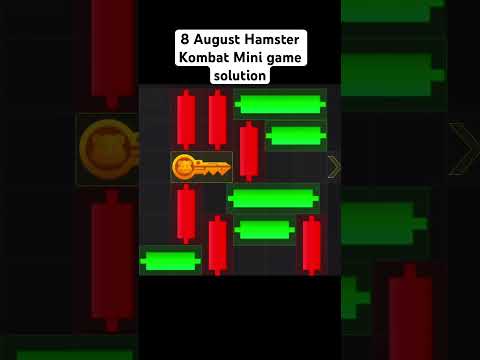 8 August Hamster Kombat Mini game solution | Key🔑 Puzzle #airdrops #hamsterkombat