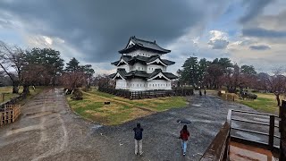 Hirosaki Castle in Heavy Rain: A Tranquil Escape in Aomori