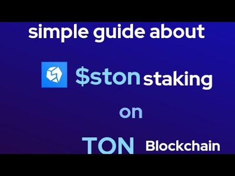 How to stake token using $Ston on TON Blockchain in simple steps.