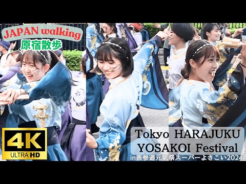 原宿とある日のお祭 よさこい娘【4K60】よさこい娘エモいWalk in Tokyo Harajuku (原宿散歩)※視聴の際はぜひ設定で4Kに！