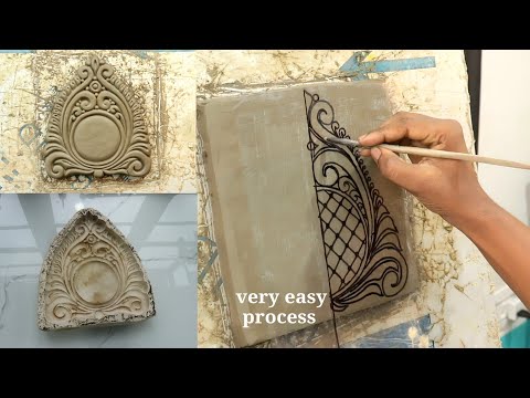 Mitti ka Kalka design and POP mold making step by step | clay art