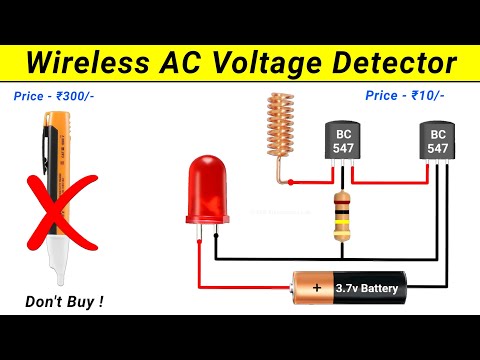 How to make a Wireless AC Voltage Detector || Wireless Tester || SKR Electronics Lab