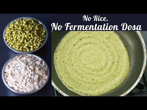 Oats Mung Dal Dosa | No Rice No Fermentation Dosa | Healthy Diabetic Friendly Breakfast or Dinner