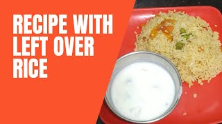 Recipe with leftover rice #easyrecipe #instantrecipe #regularrecipes