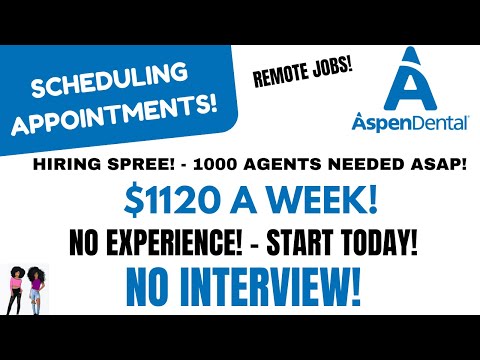 Aspen Hiring! Scheduling Appointments! No Experience 1000 Agents Needed No Interview Remote Jobs