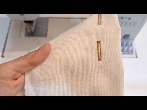 How to sew a button hole with machine?