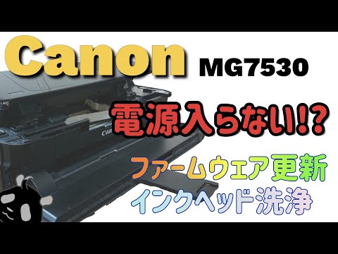 Canon Printer MG7530 Does not turn on !? Firmware update and head cleaning when ink is clogged