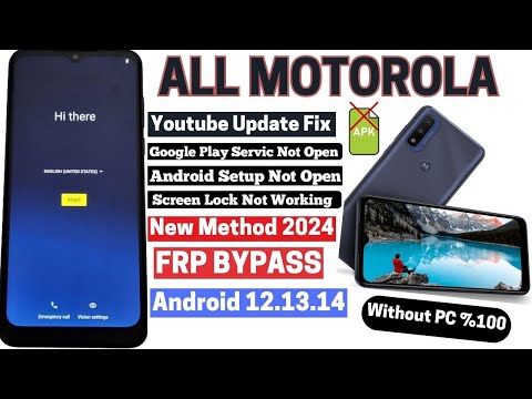 All Motorola FRP Bypass 2024 (Android 12/13/14) - Screen Lock Not Working - Fixed Can't Disable Apps