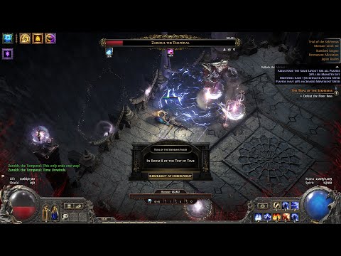 Path of Exile 2 セケマの試練 4層ボス 時のザロク（Zarokh, the Temporal）