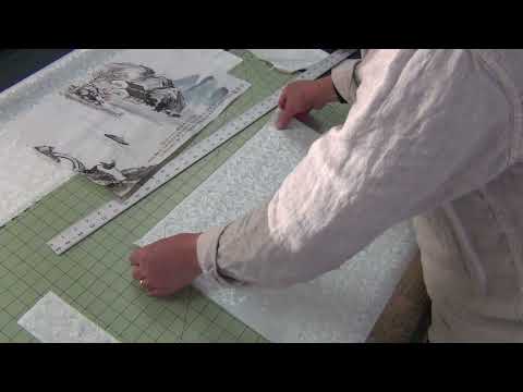 How to Use Silicone paper to Dry-mounting a Chinese Brush Painting with Silk Margin for Framing 1/3