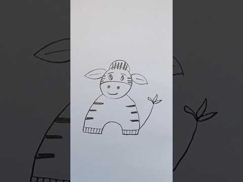 Easy zebra drawing | easy drawing for kids