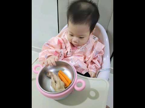 小糯米的辅食日记之开始尝试blw啦！#blw #babyfood #baby #萌娃