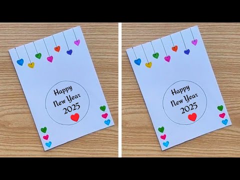 DIY - Happy New Year Greetings Card 2025 | Handmade New Year Card | New Year Special Card