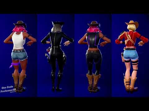 Fortnite Show Em Off Emote With Hot Cowgirl Skins Thicc 🍑😍🥵 Who Won ?