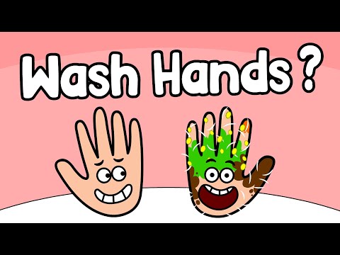 Wash Hands - Wash your Hands Song - Cartoon - Healthy Habits - Nursery Rhymes - Germs - Toddlers