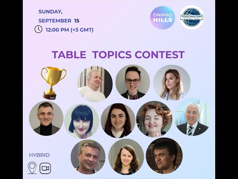 Table Topics Contest at Dnipro Hills Toastmasters Club (September 15, 2024)