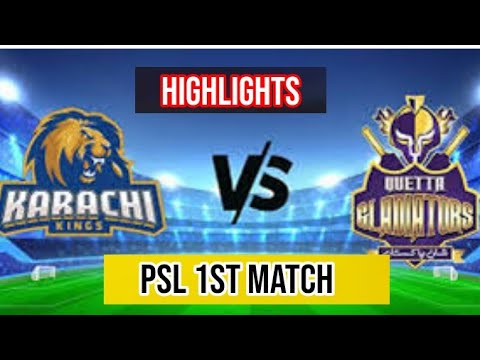 Quetta vs karachi Highlights || KK VS QG || Psl6 1st Match highlights | PSL6 Highlights||psl today