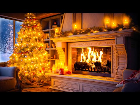 Cozy Fireplace Sleep Music 🎅🎶 Christmas Music That Will Make You Fall Asleep 😴 "Peaceful Evening"