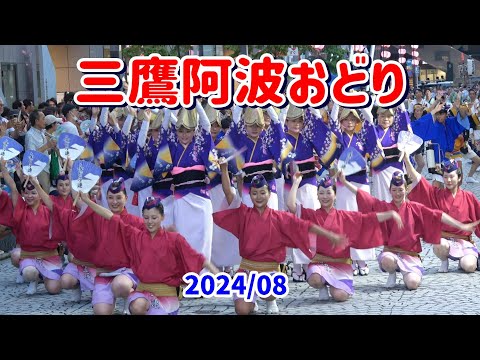 4K 【三鷹阿波おどり】２日目 流し踊りその2 2024 第57回三鷹阿波おどり大会２日目の銀座通り流し踊り。目次あり。富道、舞龍、三鷹りずむ、八王子千人、三鷹商工、炎士、むつみ、みたか銀座、かせい連