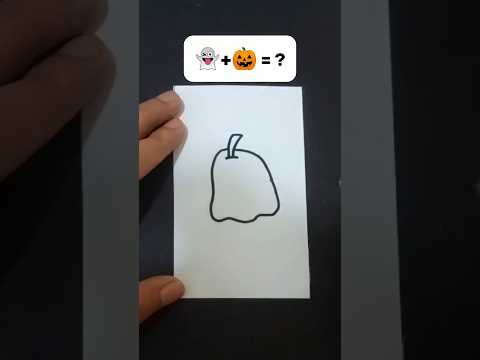 Ghost 👻+pumpkins 🎃=? #funnyart #emoji #drawing