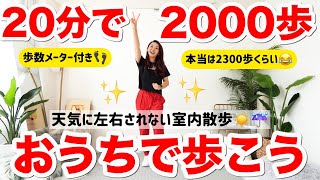 【室内散歩20分】おうちで2000歩歩こう!!ひたすら歩いて運動量を上げる動画~本当は2000歩以上あります~