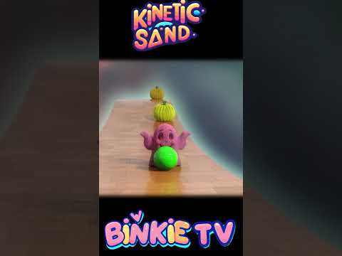 Learn Colors With Kinetic Sand Ghosts And Pumpkins Bowling Ball Smash  #kineticsand #kineticsandplay