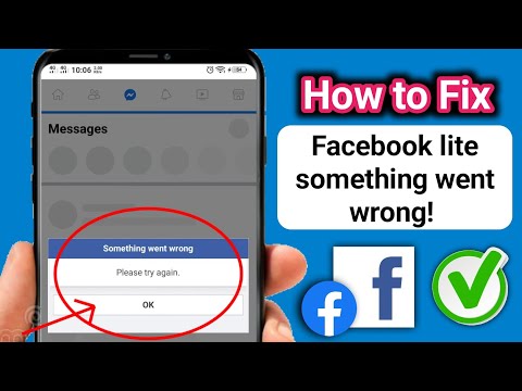 How to Fix Facebook Lite Something went wrong Problem | facebook lite something went wrong