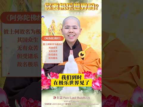 你要极乐世界吗？ | 净平法师 开示 | 净土宗经句法语分享[9]