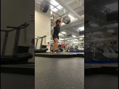 Sprinter Weight Training: Clean and Jerk 255 lbs