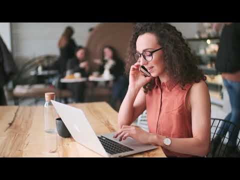 Woman Working in Cafe | Copyright Free Video Footage