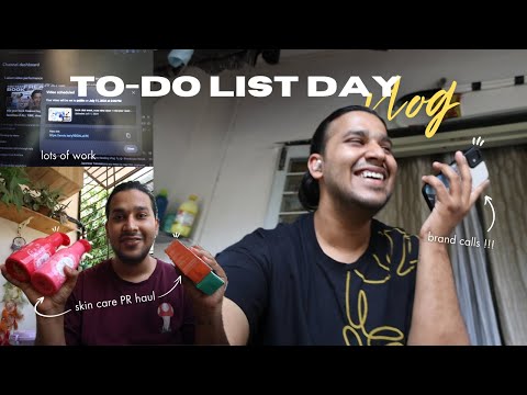 a "to-do list day" vlog - skincare PR, brand calls, editing and lots of content creation 📽️