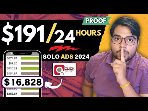 Solo Ads $191 Sale 99.6% In 1 Day | ClickBank | Affiliate Marketing For Beginners 2024 (Hindi)