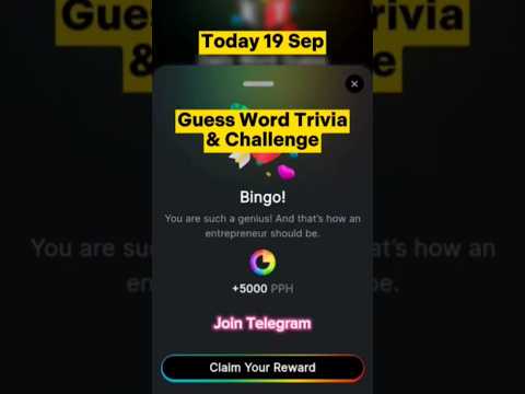 Today 19 Sep Blove DApp Guess Word Trivia Challenge #blovedapp #guessword #triviachallenge