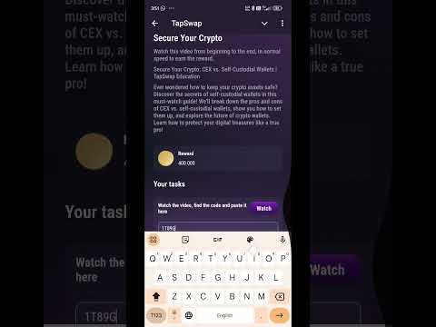 tapswap secure your crypto code #tapswap #tap2earn #hamsterkombat #crypto #tapcoin