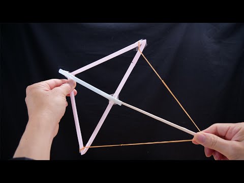 【DIY】Excellent power! How to make a straw bow!