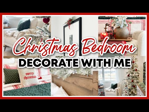 COZY CHRISTMAS BEDROOM DECOR 2024 | CHRISTMAS DECORATE WITH ME