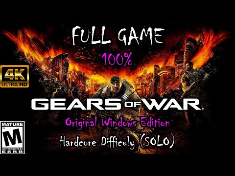 Gears of War: PC Windows Edition - 100% Full Playthrough (Hardcore, All Collectibles) No Commentary