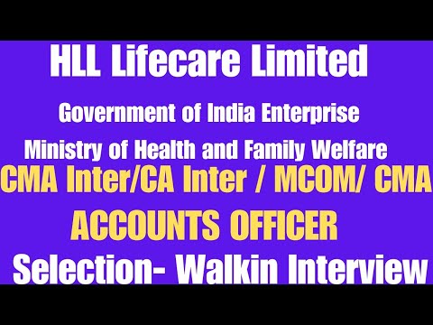 Govt/PSU Jobs CMA Inter PSU Jobs ,CA Inter PSU Jobs ,MCOM PSU Jobs, CMA PSU Jobs HLL Lifecare Ltd