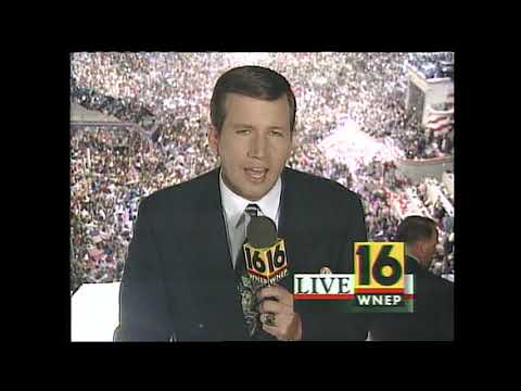 Final night of the 1996 DNC in Chicago, August 29, 1996. John Kosich WNEP-TV