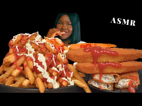 ASMR FISH & CHIPS/FRIES MUKBANG CHALLENGE (Talking/No Talking) crunchy Eating Sounds| Vikky ASMR