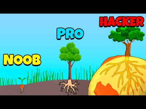 NOOB vs PRO vs HACKER - Root Growth