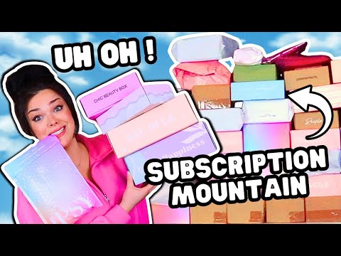 RIDICULOUS MOUNTAIN OF SUBSCRIPTIONS! | Random Round-Up Unboxing Ipsy, Thera Box, Eyescream & More!