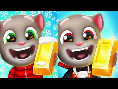 Talking Tom Gold Run New Update Christmas VS Halloween 2024 Santa Tom VS ZOMBIE BEN Boss Fight