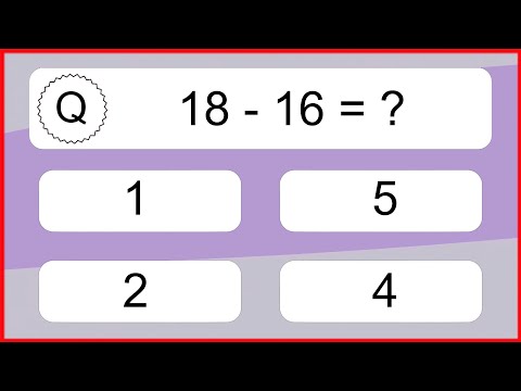 20 Subtraction Quiz Exercises for Kids: Numbers Up to 20