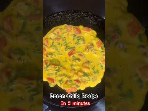 Besan Chilla Recipe in 5 minutes#shorts#shortsvideo#recipe#viral