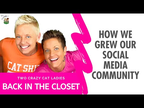 How We Grew Our Social Media Community | Back In The Closet Podcast | Two Crazy Cat Ladies