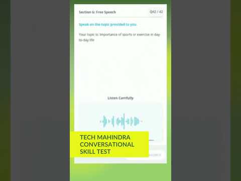 Tech Mahindra Conversational Skill Test | #techmahindra | Tech Mahindra online test 2023