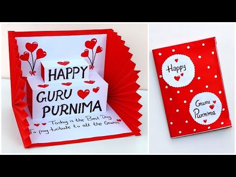 Guru Purnima pop up card 2024 / Guru Purnima card for teachers / Happy guru purnima card making